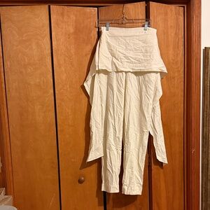 Cream High-Waist Layered Pants Free People Medium